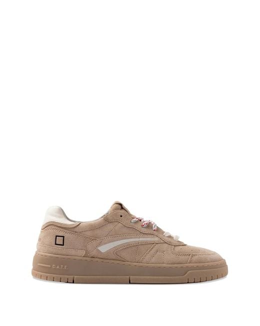 Date Brown Torneo Lace-Up Sneakers for men
