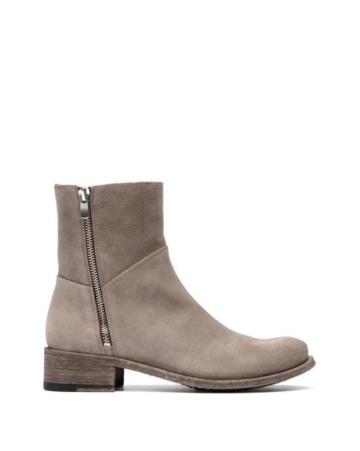 Officine Creative Brown Lison Zip Suede Boots
