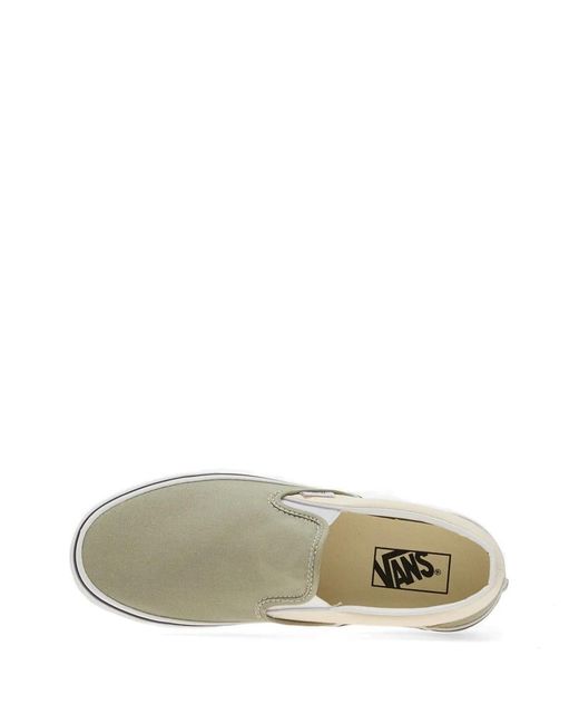 Vans White Canvas Slip-On Sneakers