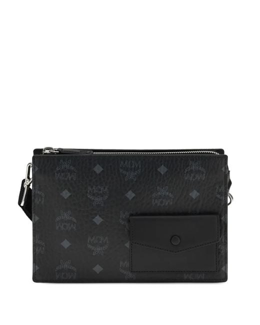 MCM Black Aren Messenger Bag for men