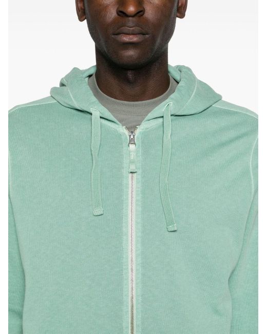Stone Island Green Compass-badge Cotton Hoodie for men