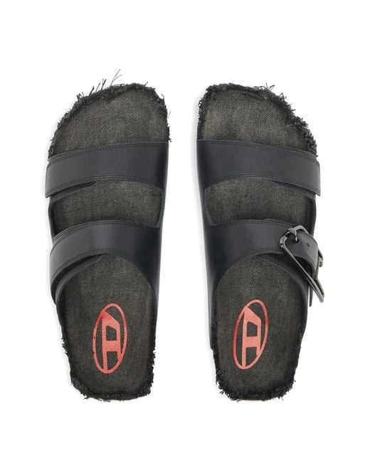 DIESEL White D-Woodstock D Buckle Sandals for men