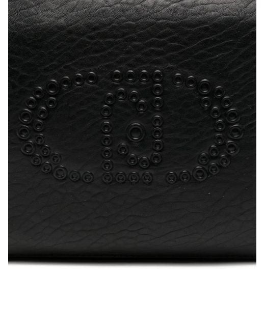 Liu Jo Black Embossed-Logo Tote Bag