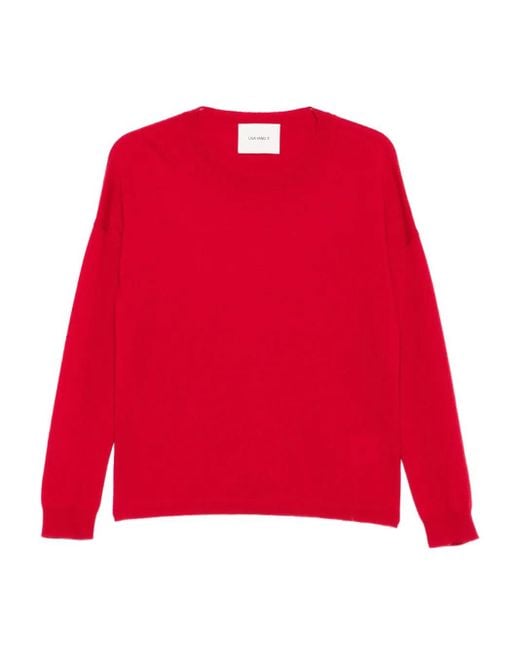 Lisa Yang ラウンドネック プルオーバー Red