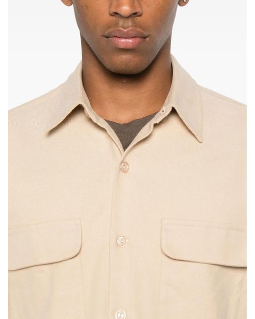 メンズ Sandro フラップポケット シャツ Natural