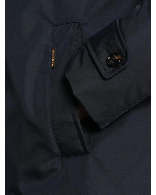 Moorer Blue Buttoned Coat for men