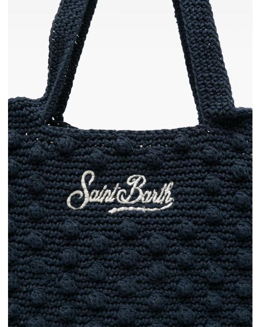 Bolso shopper de ganchillo Mc2 Saint Barth de color Black