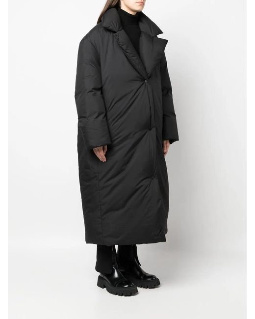 032c Black Padded Oversize Long Coat