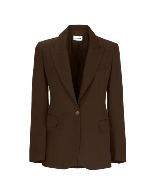 P.A.R.O.S.H. Brown Single-Breasted Blazer