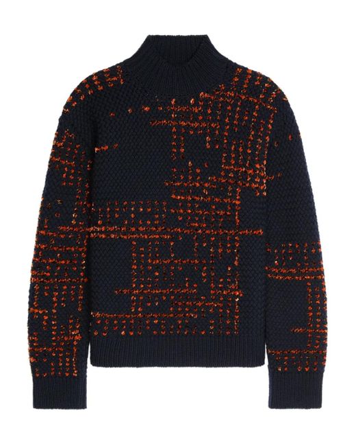Dries Van Noten Pullover Mit Stehkragen in Blue für Herren