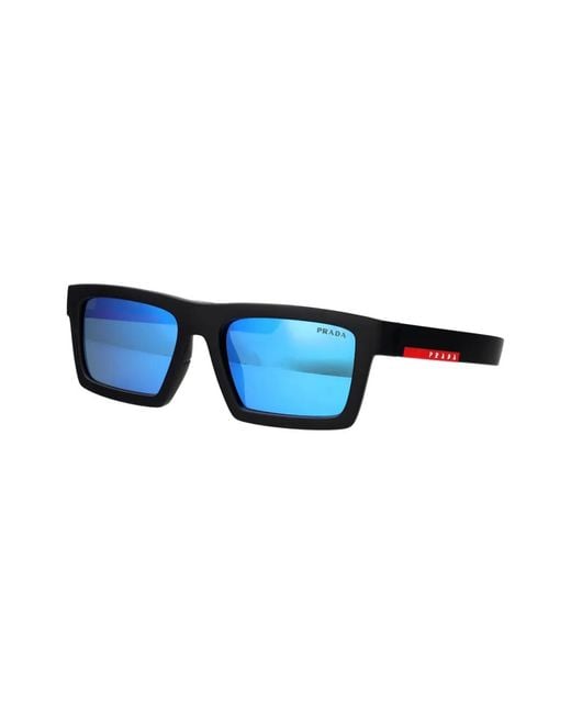 Prada Linea Rossa Blue Square-Frame Sunglasses for men