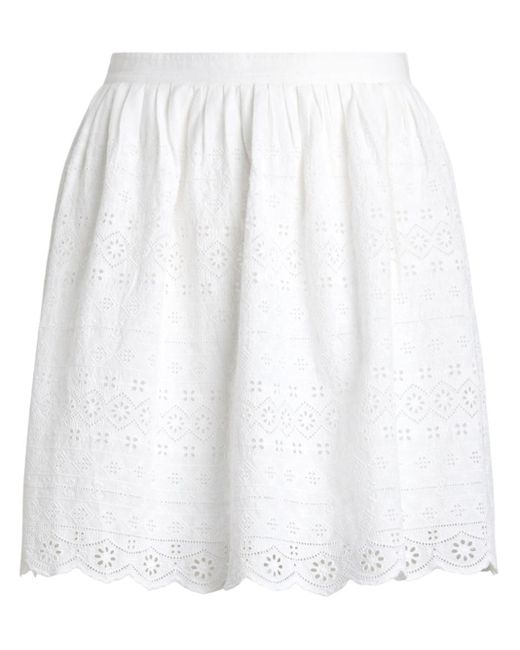 Polo Ralph Lauren White Broderie Anglaise Cotton Skirt