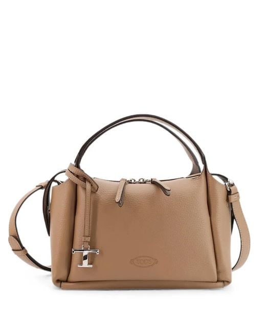 Tod's Metallic Timeless Leather Tote Bag