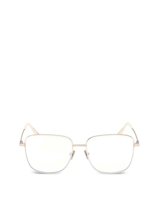 Tom Ford White Square-Frame Glasses