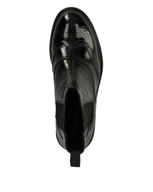 Vagabond Black 30Mm Amina Patent Leather Chelsea Boots