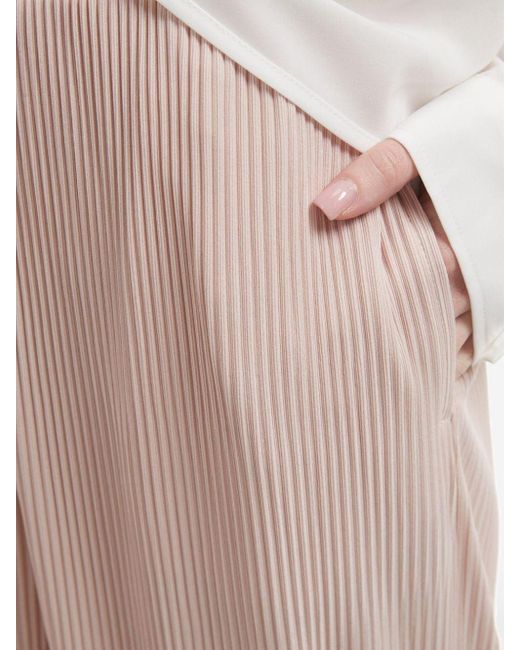 B+ AB Pink Relaxed Plissé Trousers
