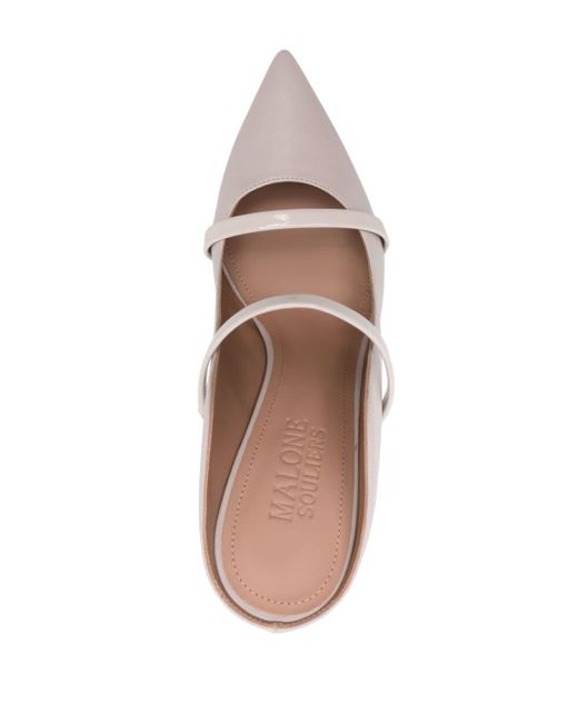 Malone Souliers Pink 100mm Maureen Leather Mules