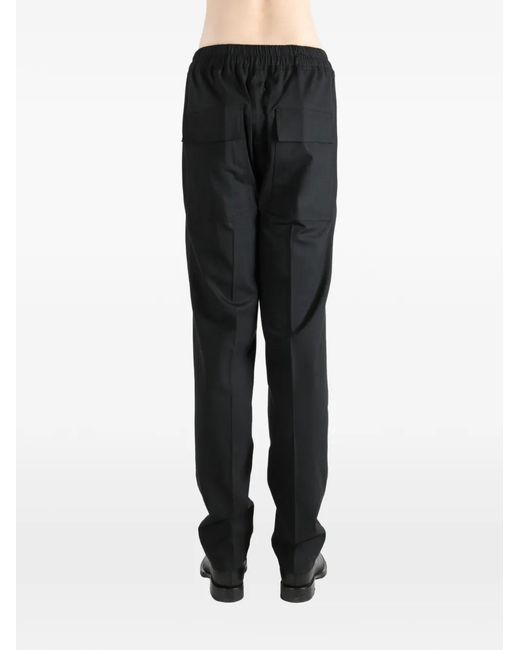 Rick Owens Black Drawstring Trousers for men