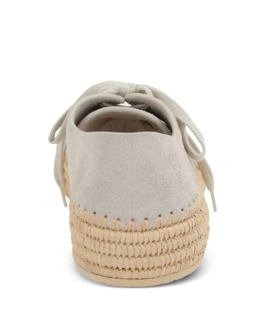 Loewe White Chaussures Lacées Rio À Bout Pétale for men
