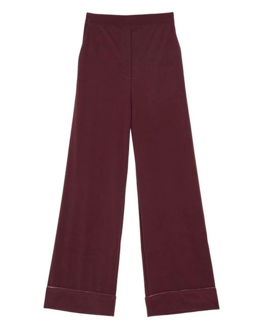 Maliparmi Purple Cuffed-Hem Zip-Fastening Trousers