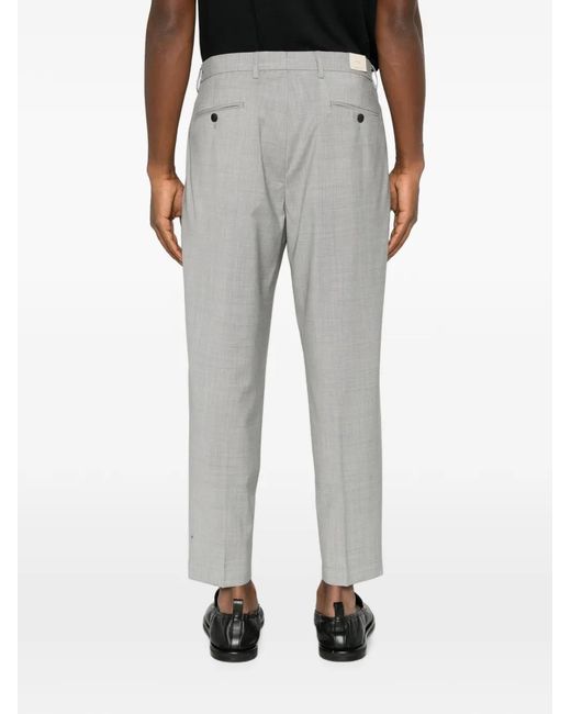 Briglia 1949 Gray Pleated Tailored Trousers for men