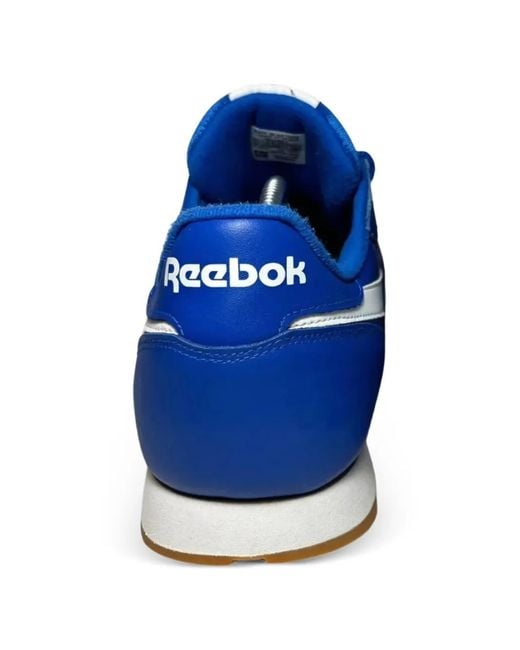 Reebok Blue Classic Leather Low-Top Sneakers for men