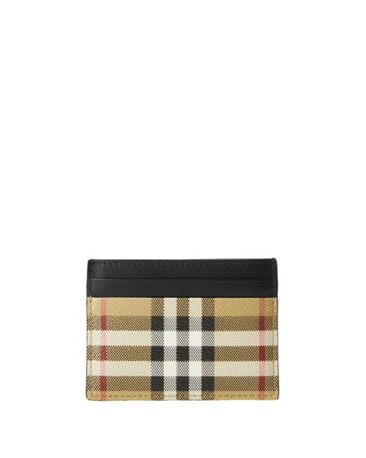 Burberry Vintage Check Leren Pasjeshouder in het Natural voor heren