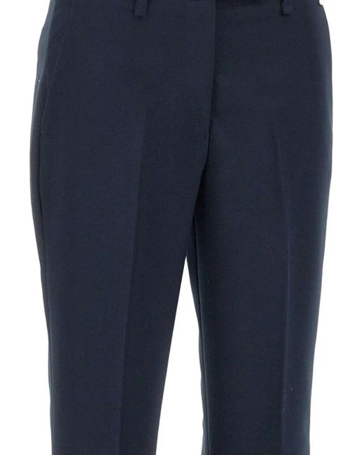Liu Jo Blue Flared Cropped Trousers