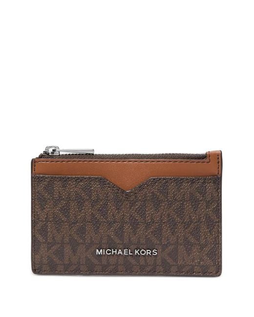 Michael Kors Brown Hudson Zip Cardholder for men