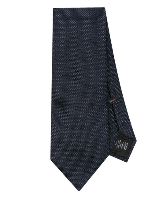 Cravatta con effetto jacquard di Zegna in Blue da Uomo