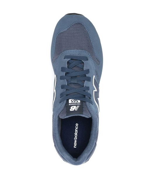 New Balance Logo-patch Low-top Sneakers in Blue | Lyst