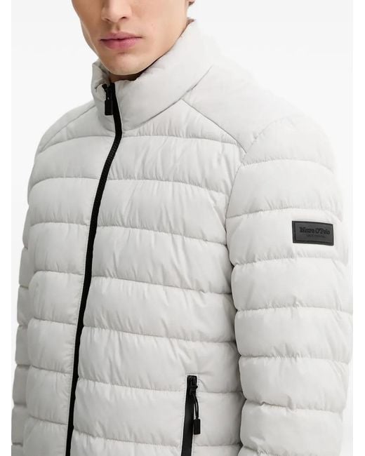 Marc O' Polo White Quilted Zip Jacket for men
