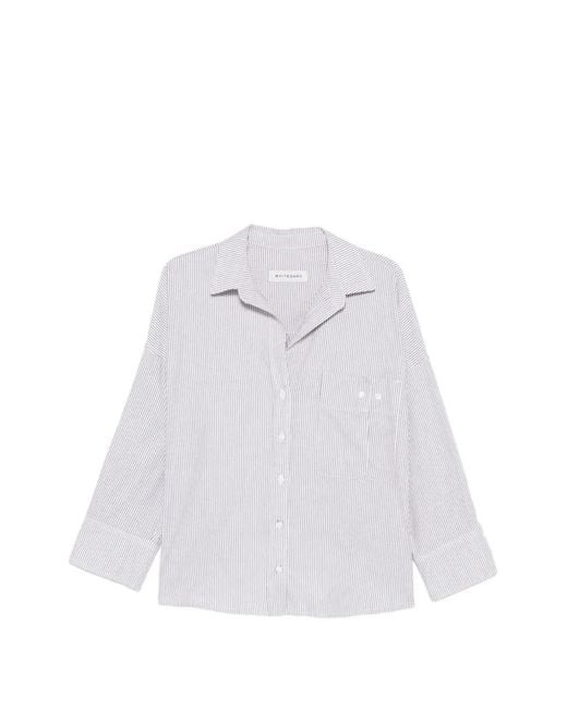 White Sand White Striped Pocket Shirt