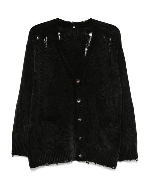 Cardigan Con Taglio A Vivo di R13 in Black