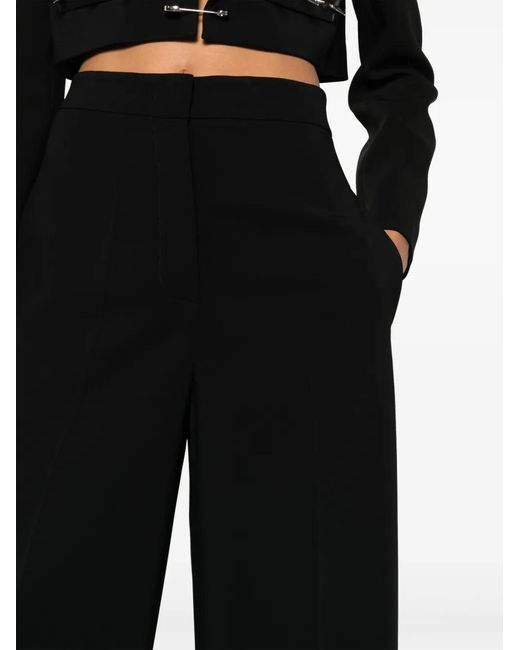 Moschino Black High-Waist Wide-Leg Trousers