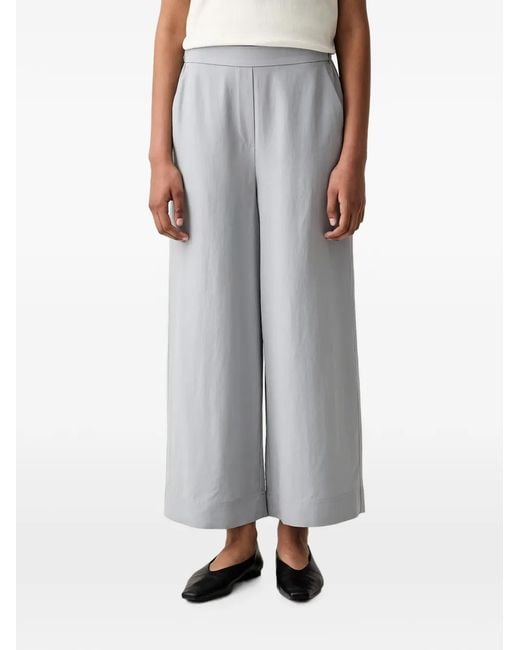 Marc O' Polo Gray Wide-Leg Elasticated Palazzo Pants