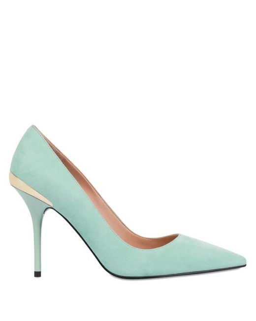Love Moschino Green Pointed Toe Heel Pumps