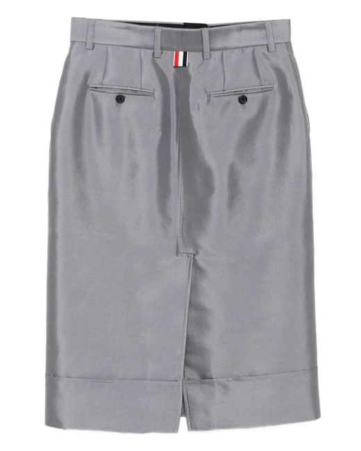 Thom Browne Gray Knee Length Beltloop Sack Skirt