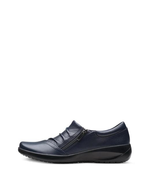 Clarks Blue Kaetlyn Mila Leather Sneakers