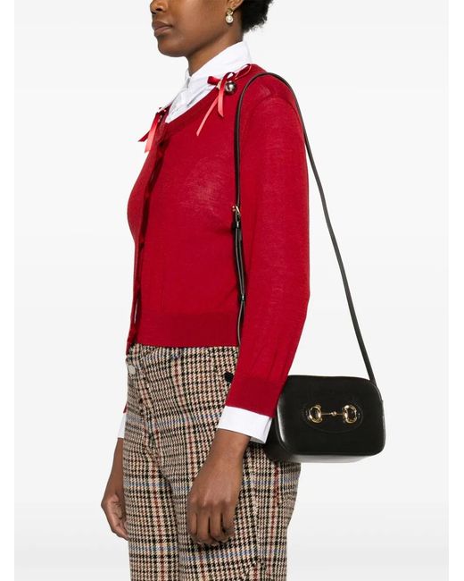 Gucci Black Small 1955 Horsebit Shoulder Bag