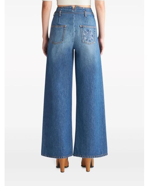 Wide Jeans Etro de color Blue