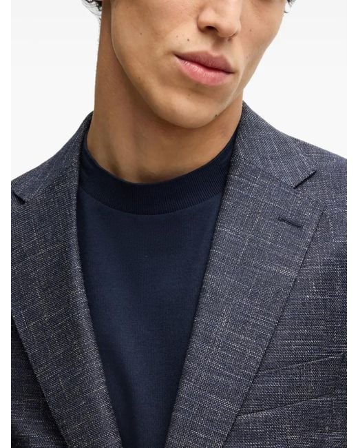 Boss Blue Chambray Blazer for men