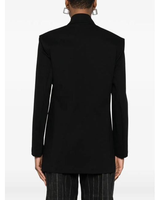 Issey Miyake Black Button-Up Fitted Jacket