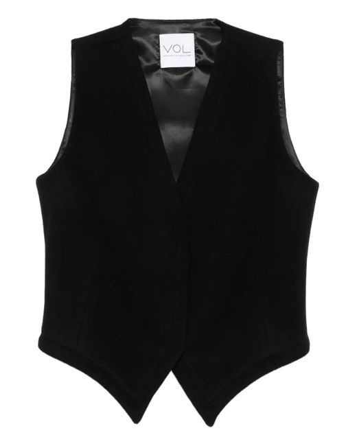 Vestiaire d'un Oiseau Libre Vネック ウールカシミアトップ Black