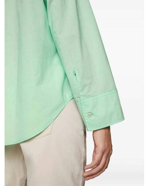 Marc O' Polo Green Button-Up Cotton Shirt