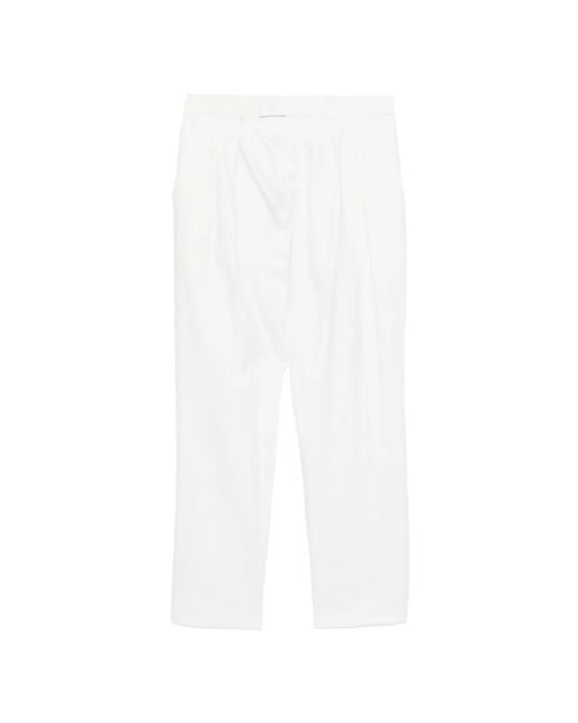 Tom Ford White Pleated Trousers for men