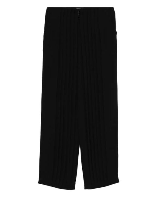 Giorgio Armani Geplooide Broek Met Rits in het Black