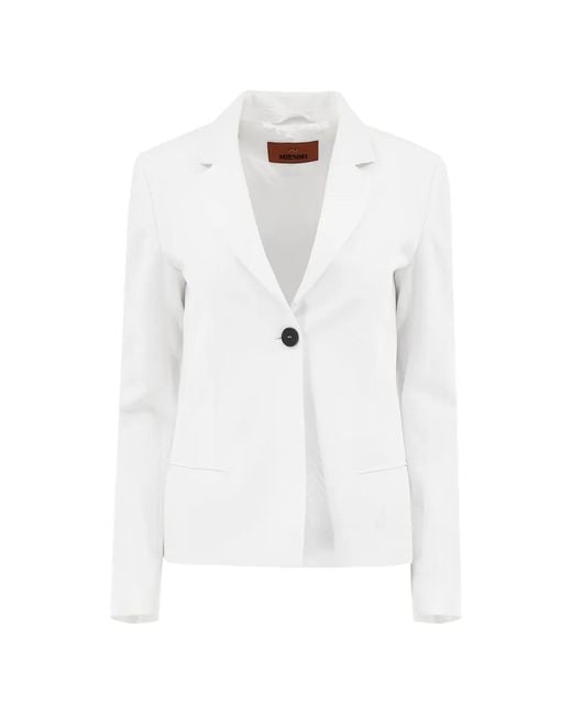 Missoni White Single-Breasted Blazer