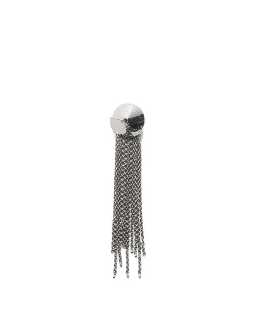 Lemaire White Chain Tassel Brooch