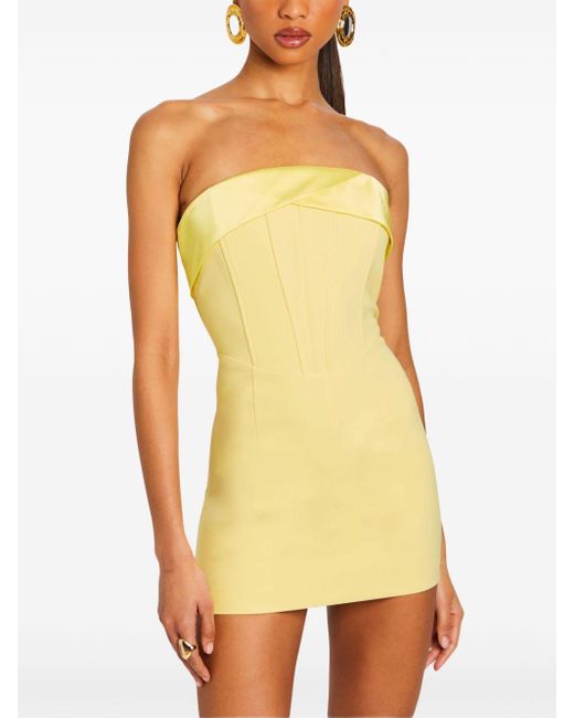 retroféte Yellow Lydia Strapless Minidress